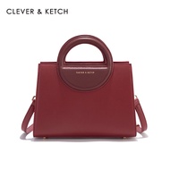 กระเป๋าสะพายข้างสีแดง Clever&Ketch กระเป๋าผู้หญิงแบบสะพายข้างแบบลำลองและหรูหรา กระเป๋าสะพายข้างแบบลำ