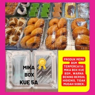 Dessert Box Plastic Tart Cake Box Square Mica BSM/ Mega 5A Size 11.5 cm x 8.5 cm x 3 cm Clear