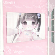 2D Pink cute girl cute girl illustration tapestry wall hanging original interior decoration tapestry