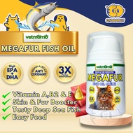 Vetmomo Megafur Fish Oil Creme 50g For Cat & Dog Skin Fur Booster Salmon Omega 3 Supplement Bulu Kuc