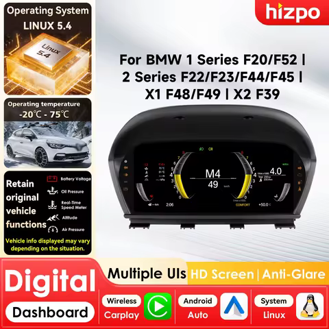 Car LCD Digital Cluster For BMW 1/2 Series F20 F52 F22 F23 F44 F45 X1 X2 F48 F49 F39 Virtual Cockpit