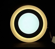 vacolux lampu downlight 2 warna downlight variasi plafon 3+3 watt inbow bulat