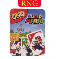 UNO Super Mario Metal Box Thickening Party Cards Board Game Parent-Child Puzzle