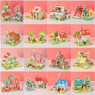 TWINKLE1 Building 3D Puzzle, 3D Puzzle Paper Jigsaw DIY House Model Puzzle, Building Block Toy DIY A