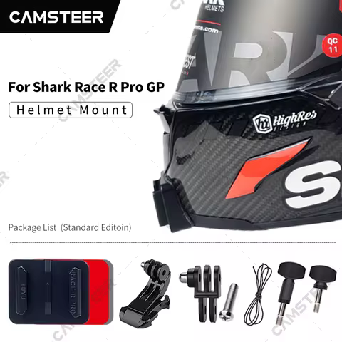 Shark Race R Pro GP Customized Motorcycle Helmet Chin Mount for GoPro12 11 10 9 Insta360 X4 X3 Ace p