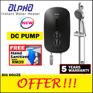 [FREE SHIPPING] Alpha SMART 18i Instant Shower Water Heater with DC INVERTER Silent Pump 18 i (BLACK)