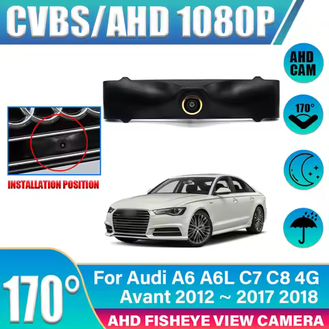 Car Front View camera For Audi A6 A6L C7 C8 4G Avant 2012 ~ 2018 front view camera waterproof Parkin