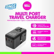 DINGS x DIGITRAVEL Multi Port Travel Charger 100W 70W 35W 25W Fast Charging USB C PD International P