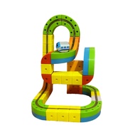 1 Set Magnetic Track Train Toy Kit Kids DIY Rail Building Gravity-Defying Electric Train Toy Toddler