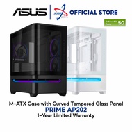 ASUS PRIME AP202 CURVE Tempered Glass M-ATX GAMING DESKTOP PC CASE / CASING ( No Provide Fan ) BLACK