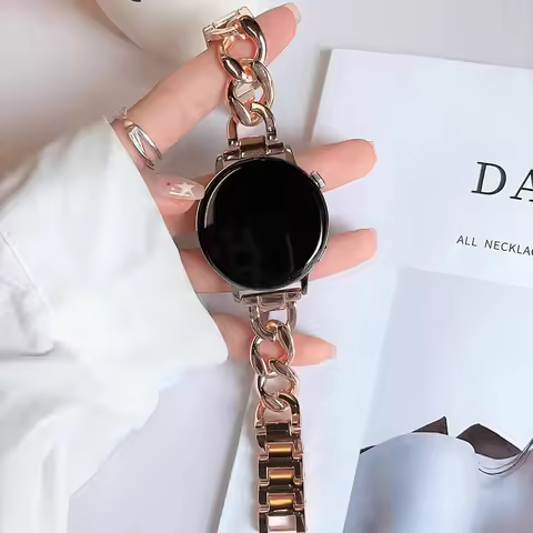 20/22mm Chain Style Metal Band For Amazfit GTS/2/2e/3/4 Mini/GTR /GTR2/3/4/Pro Bip Bracelet Huawei W