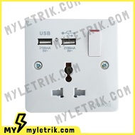 Ukmax Universal 13A Switch Socket with USB