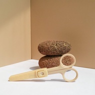 美國【MaxiMini】陶瓷輔食剪刀 (焦糖奶茶) | 嬰兒寶寶食物剪刀