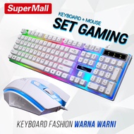 ✯BISA COD✯Set Mouse Dan Keyboard Gaming USB Cable RGB/keyboard Komputer