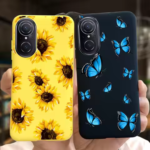 Case for Huawei nova 9 SE Cover Nova9 SE Sunflower Butterfly Soft TPU Silicone Phone Covers for Huaw