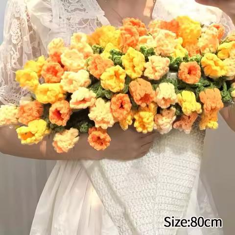 Rose Bouquet Blanket Crochet Lily of The Valley Blanket Finished Handmade Flower Blanket manta de ro