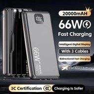 20000mAH Power Bank Powerbank Large Capacity Dual Usb 100% Original Powerbank 66W Super Fast Charger