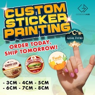🔥100pcs STICKER 🔥 CUSTOM STICKER PRINTING / MIRRORCOAT STICKER / FAST PRODUCTION / STICKER CUSTOM MU