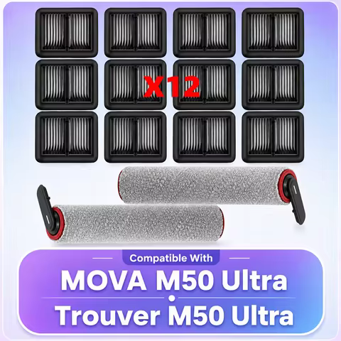 Compatible For ( MOVA M50 ULTRA / Trouver M50 Ultra ) Vacuum Main Roller Brush HEPA Filter Replaceme