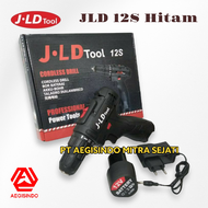 JLD 12S Mesin Bor Cordless Drill Besi Baterai 12V Set Baterai + Charger