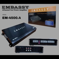 EMBASSY Power Amplifier Audio Mobil 12V 4 Channel Class AB - EM-4500.4