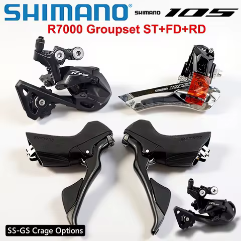 SHIMANO 105 R7000 Groupset R7000 Derailleurs ROAD Bicycle ST+FD+RD Front Rear Derailleur SS GS