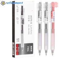 REFINEMENT 5Pcs Neutral Pen, 0.5mm Black/Blue/Red Ink Refill Gel Pen Set, Creative School Stationery Supplies Smooth Writing&amp;fastdry Signature Writing Tool Ballpoint Pen