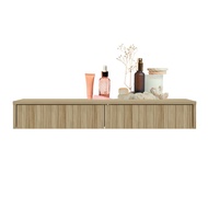 SB Design Square SB FURNITURE โต๊ะเครื่องแป้งแบบแขวนรุ่น Valley ขนาด 100 ซม. สีไม้อ่อน (100x40x15 ซม