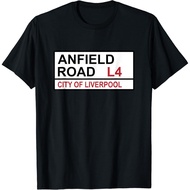Liverpool Football Team Anfield Road Street Sign Adult T-Shirt Fashion Tops for Boys and Girls Distr