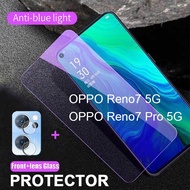 OPPO Reno7 5G Tempered Glass For OPPO Reno 7 Pro 7Z 6Z 5 5G 4G 4 3 2 2F A92 A72 A52 A9 A5 2020 Anti Blue Light Ray Screen Protector High Quality Protective Glass Film
