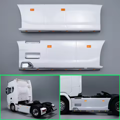 RC Model White 2-axis Modified Side Plate for 1/14 Tamiya RC Truck Car Scania 770S Diy Parts Toys