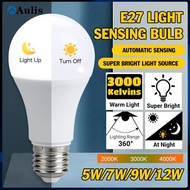 [Low Price] Power Saving LED Dusk To Dawn Sensor Light Bulb E27 5W 9W 12W AC 110V 220V White Light A