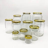 Air Tight Round Glass Jar Mini Bottle Storage Container For Wedding Event Door Gift Honey Spices Mul
