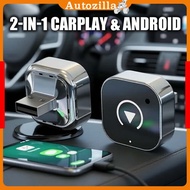 2026 Latest 2‑in‑1 Wireless CarPlay Android Auto Adapter, Plug & Play USB‑C Dongle for Factory Wired
