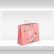 Paper BAG PINK CIRCLE FLOWER - PAPER BAG PINK - PAPER BAG PINK BUNGA - PAPER BAG CUSTOM - PAPER BAG