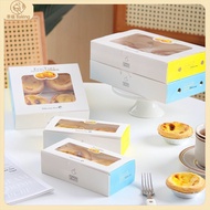 [Happiness ] 10pcs 2/4/6Pcs Open Window Egg Tart Packaging Box Disposable Egg Tart Packaging Box Egg