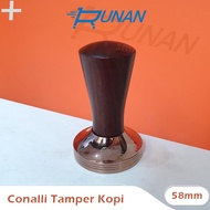 Coffee Tamper 58mm - Sale Wooden Coffee Tamper 58 mm Conalli Rosegold