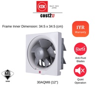 KDK Wall Mount Exhaust Fan 8" / 10" / 12" | 20AQM8 25AQM7 30AQM8 | Mistral MEF801 MEF101 MEF121 (Kip
