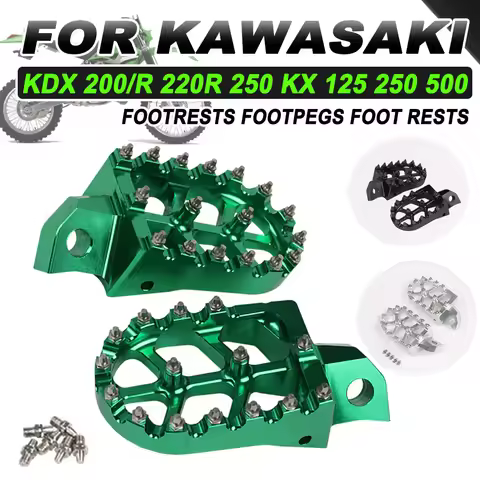 For Kawasaki KDX200 KDX250 KDX 200R 220R KX 125 250 500 KX125 Motorcycle Accessories Foot Pegs Footp