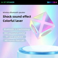 📻【Readystock】 + FREE Shipping 📻XO Portable Wireless Cube Mini Bluetooth Speakers LED Colorful Light 