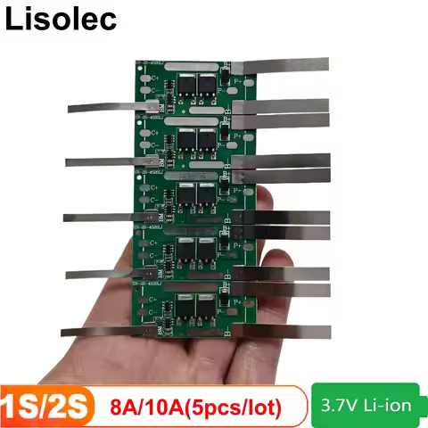 Separate Port 1S 2S Bms Charge Board 3.7V 7.4V 18650 21700 26650 Lipo Lithium Battery 8A 10A Charge 