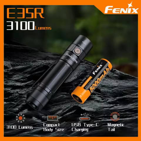 Fenix E35R EDC Flashlight 3100 Lumens Type-C flash light Waterproof Protable Magnetic Troch Light In