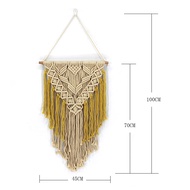 Cotton Wall Decoration Macrame Wall Hanging Tapestry Hand Woven Simple Boho Style for Room-ro2
