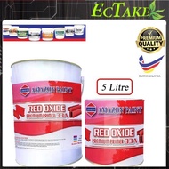 [ECTAKE] AMAZON PAINT 33A Red Oxide 5L Premium Primer High Quality Primer Oxide Paint (Undercoat Ant