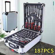 KKBB- ชุดเครื่องมือช่าง ชุดบล็อกประแจ ไขควงมัลติฟังก์ชั่น 187PCS ชุดไขควงอเนกประสงค์ ชุดประแจบล็อก เ
