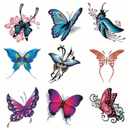 10/butterfly Tattoo Stickers Waterproof Female Lasting Three-dimensional Fresh Small Sexy D8o3