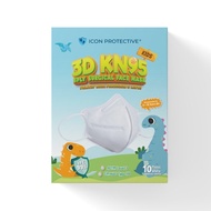 Icon Protective 3D KN95 5ply Surgical Face Mask 10's (Kids) - White