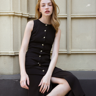 Junes Hope - Madison Dress ชุดเดรส ชุดทำงาน เสื้อผ้าผู้หญิง เดรสทำงาน เดรสสีน้ำตาล เดรสสีดำ ชุดสีน้ำ