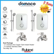Champs Altair Copper Tank Instant Water Heater and Two Way Tap Package