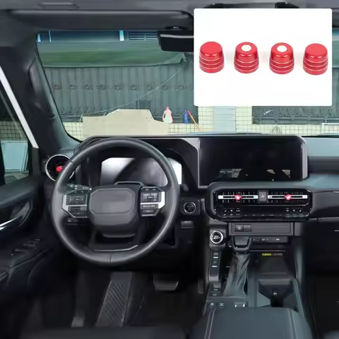 Aluminum Alloy Red For Toyota Land Cruiser Prado 250 LC250 2024+ Car Front Exit Air Outlet Adjustmen